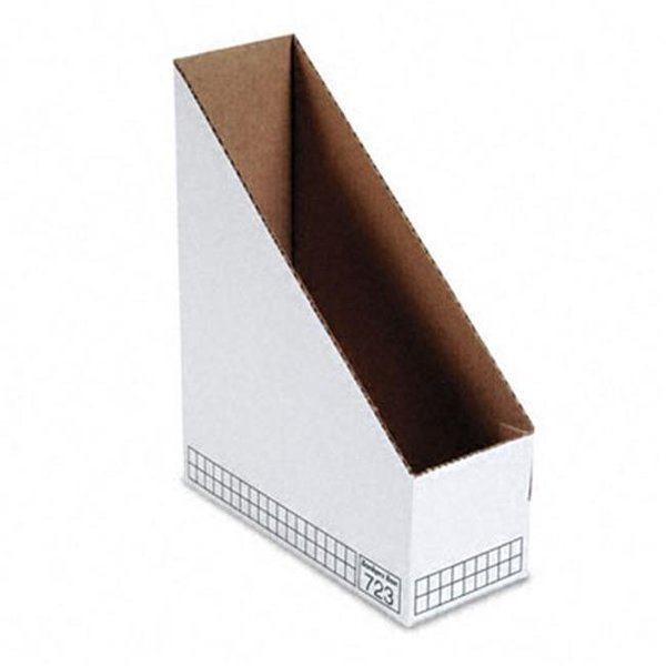 Fellowes Fellowes 10723 Corrugated Cardboard Magazine File  3-7/8 x 9-1/4 x 11-3/4  White  12/Ctn 10723